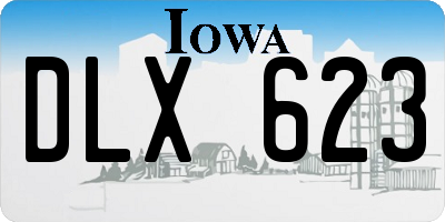 IA license plate DLX623