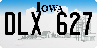 IA license plate DLX627