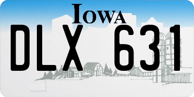 IA license plate DLX631
