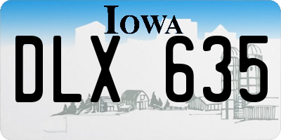 IA license plate DLX635