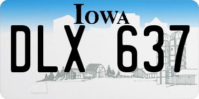 IA license plate DLX637
