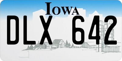 IA license plate DLX642