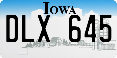 IA license plate DLX645