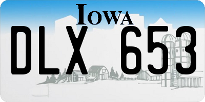 IA license plate DLX653