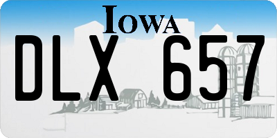 IA license plate DLX657
