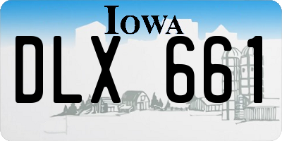 IA license plate DLX661
