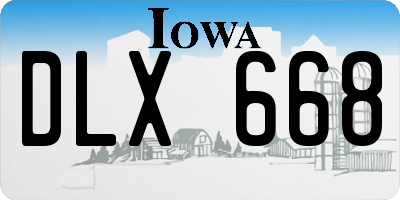 IA license plate DLX668