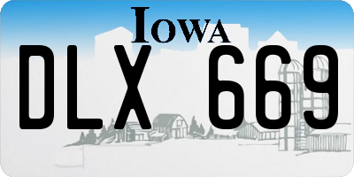 IA license plate DLX669