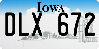 IA license plate DLX672