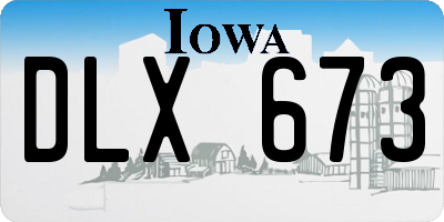 IA license plate DLX673