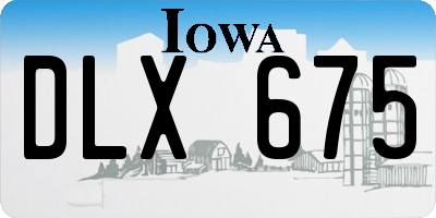 IA license plate DLX675