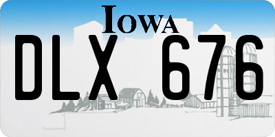 IA license plate DLX676