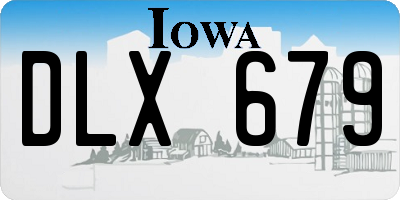 IA license plate DLX679