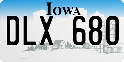 IA license plate DLX680