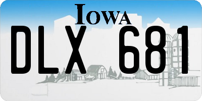 IA license plate DLX681
