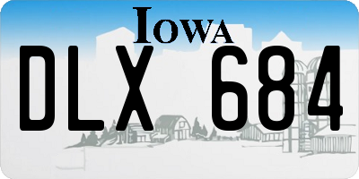 IA license plate DLX684