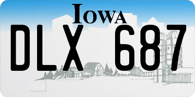 IA license plate DLX687