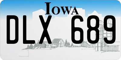 IA license plate DLX689