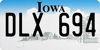 IA license plate DLX694