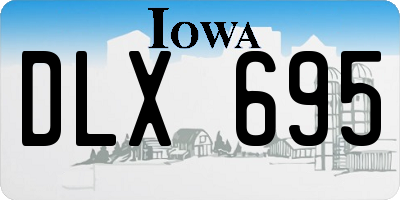 IA license plate DLX695