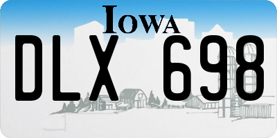 IA license plate DLX698