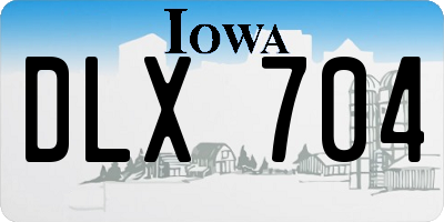 IA license plate DLX704