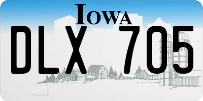 IA license plate DLX705