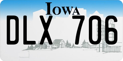 IA license plate DLX706