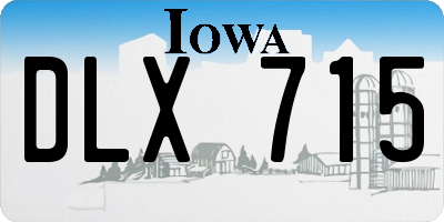 IA license plate DLX715