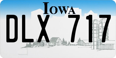 IA license plate DLX717
