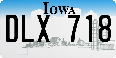 IA license plate DLX718