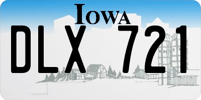 IA license plate DLX721