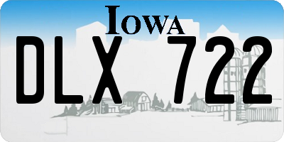 IA license plate DLX722