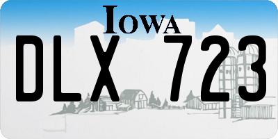 IA license plate DLX723