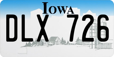 IA license plate DLX726