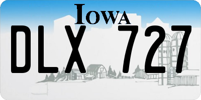 IA license plate DLX727