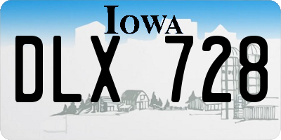 IA license plate DLX728