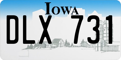 IA license plate DLX731