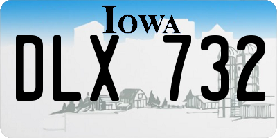 IA license plate DLX732
