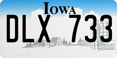 IA license plate DLX733