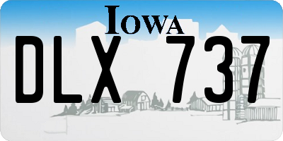 IA license plate DLX737