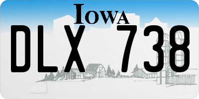IA license plate DLX738