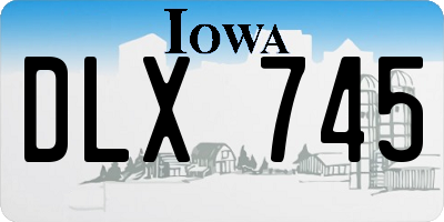 IA license plate DLX745