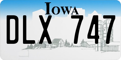 IA license plate DLX747