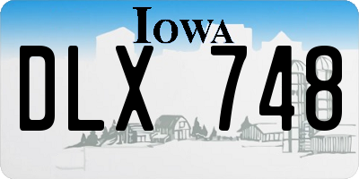 IA license plate DLX748