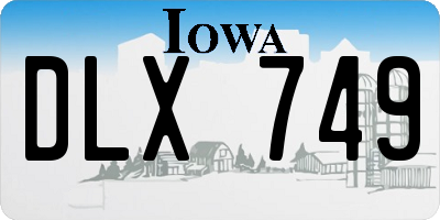 IA license plate DLX749