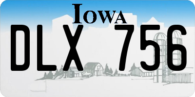 IA license plate DLX756