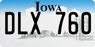 IA license plate DLX760