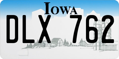 IA license plate DLX762