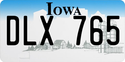 IA license plate DLX765